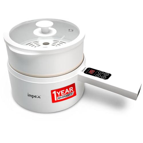 Impex Electric Pan For Cooking|Multi-Purpose Electric Cooking Pan|Magic Pan|6-In-1 Mode Electric Pot,Non-Stick Electric Frying Pan|Easy Temperature Adjustments,1.8 Liter, Plastic