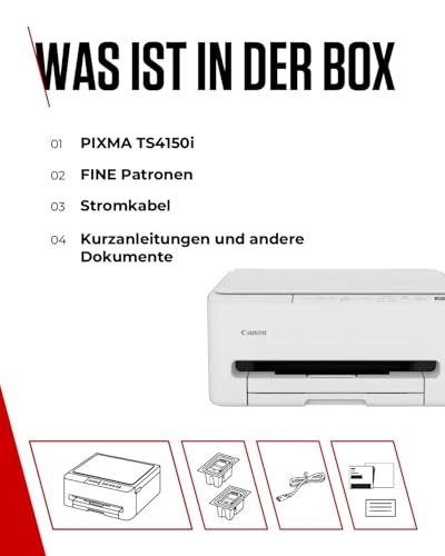 Canon PIXMA TS4150I -WLAN-Multifunktionsdrucker mit Papierkassette und Frontbedienung & Duplexdruck | Kabelloses Drucken vom Smartphone leicht gemacht PIXMA Print Plan kompatibel