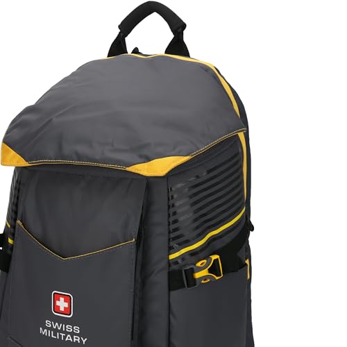 Image of SWISS MILITARY Dazzler 15.6 Inch Laptop Backpack with Unique Canopy Design, Quick Access Pockets, 26L Capacity, Durable EVA Moonlift Back Support, Organizer Compartment, Ventilated Mesh