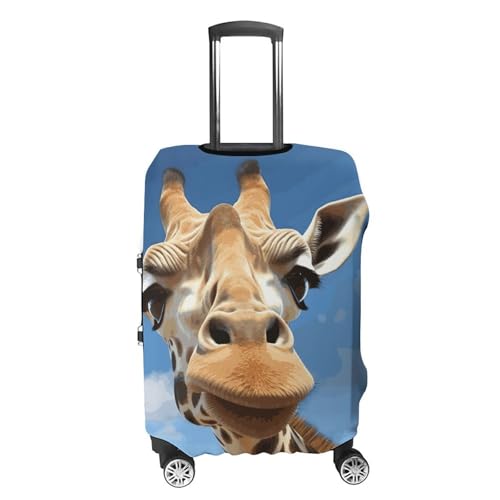 Funny Giraffe Printed Luggage Cover Protector, Fits 18-32 Inch Luggage4