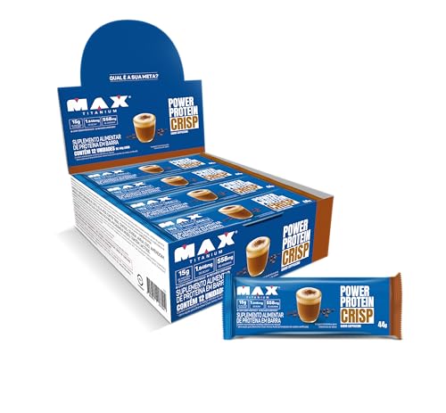 Max Titanium Power Protein Crisp, sabor Cappuccino 12x44g