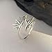 W WEILIRIAN Vintage Dragon Ring Silver Dragon Knuckle Ring Animal Open Finger Ring Retro Stacking Ring Handmade Adjustable Ring Jewelry for Women and Girls