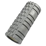 Gruper フォームローラー 筋膜リリース グリッドフォームローラー ヨガポール トレーニング スポーツ フィットネス ストレッチ器具 収納バッグ 日本語説明書付 (グレー)
