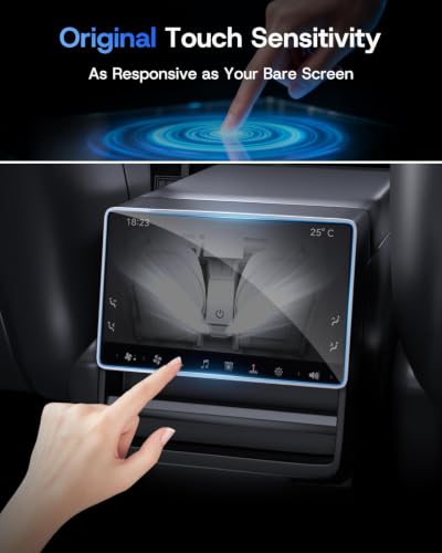Image of Tempered Glass Screen Protector for Tesla Model Y /3 Accessories | 8 inch Back Screen Protector with Alignment Frame for Model Y Juniper 2025 2026 & Model 3 Highland 2024-2026 -Glossy /Anti-Scratch