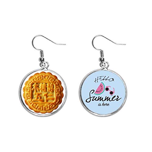 Pendientes de sandía y festival de otoño joyería de lóbulo para verano