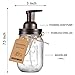 SheeChung Mason Jar Foaming Soap Dispenser-Rustproof Stainless Steel Lid & Foaming Soap Pump, Refill Foam Hand Soap Dispenser Glass for Bathroom Kitchen Vanities, Countertops-Bronze (1 pk)