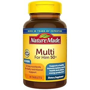 Nature Made Multivitamin For Him 50+, Mens Multivitamins for Daily Nutritional Support, Multivitamin for Men, 90 Tablets…