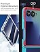 Cresee Case for Samsung Galaxy Z Flip 7 (2025) Phone Case with Crystal Clear Hard Back + Soft TPU Bumper Shockproof Cover for Galaxy Z Flip7 - Transparent