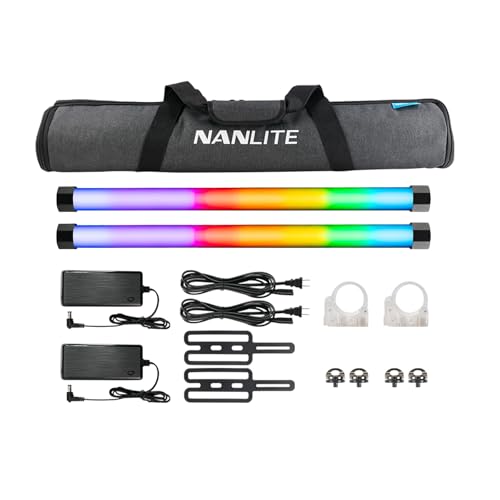 NANLITE PavoTube II 15X 2Kit �`���[�u���C�g �X�e�B�b�N���C�g RGB���C�g LED���C�g 36000�F���� �A�v���Ή� ���B�� �|�[�g���[�g PV�B�e MV�B�e �������K�i