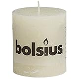 Menge: 6 Stück Bolsius Stumpenkerze Kerzen 80 x 68 mm Elfenbein 6-tlg