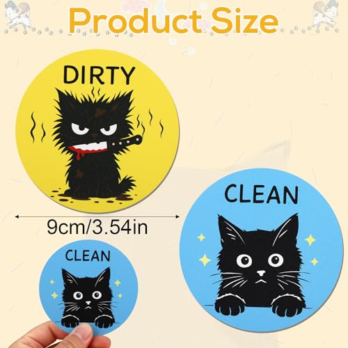 Imán de Lavavajillas Doble Cara Gato 9cm x 9cm miniatura 2