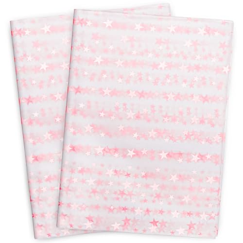 MR FIVE Pink Star Tissue Paper Bulk,20