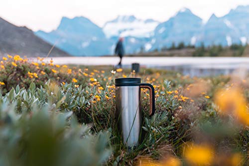 Ello Caneca de viagem de aço inoxidável isolada a vácuo, 530 ml, preto fosco