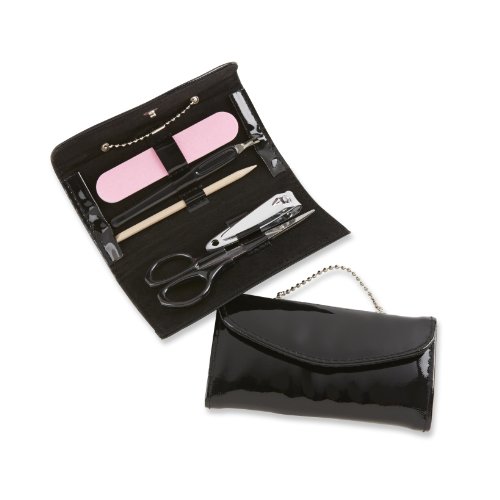 Kate Aspen, Manicure Set, Little Black Purse with Chain Handle, Party Favor, Travel Kit
