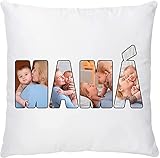 Made in Gift Cojín Personalizado de 40x40cm en Varios Diseños a Color con Foto, Texto y Nombres Impreso sobre la Funda Extraíble de Cremallera con Relleno Incluido como Regalo Original (MAMÁ) Made in Gift Cojín Personalizado de 40x40cm en Varios Diseños a Color con Foto, Texto y Nombres Impreso sobre la Funda Extraíble de Cremallera con Relleno Incluido como Regalo Original (MAMÁ)