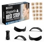 Magnetic Nose Strips 20 Pcs Nose Magnet - Anti Snoring Devices Snoring Aids for Women & Men - Nasal Strips with Nose Magnets for Snoring Relief and Better Breathing Easy to Use Skin Friendly Strips