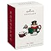 Hallmark Keepsake Christmas Ornaments 2019 Year Dated Tea Time Snowman Teapot, Porcelain, Set of 2