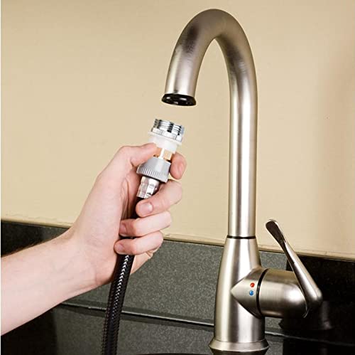 Whk Dishwasher Faucet Adapter Portable Washer Faucet Adapter Dishwasher Snap Adapter Connection,15/16-27Male Or 55/64-27Famale,Brass Chrome thumb #7