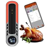 500ft Smart Wireless Meat Thermometer for Grilling, Wireless Thermometer with IP66 Waterproof, Bluetooth Meat Thermometer for Gift, Kitchen, Smoker, BBQ, Oven, Rotisserie | iOS & Android
