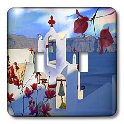 Interrupteur à baïonnette design Grèce déco murale 3dRose LSP_48062_2