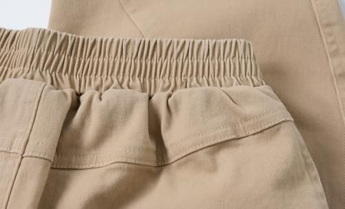 LittleSpring Boys Pants Loose Fit Casual Pant with Elastic Waist Pockets Trousers4