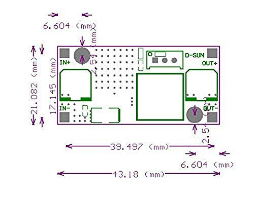 Yizhet 5 Pièce DC-DC Convertisseur Abaisseur de Tension 3.2-40V à 1.25-35V Alimentation Abaisseur Module Regulateur Tension Step Down Module Ajustable