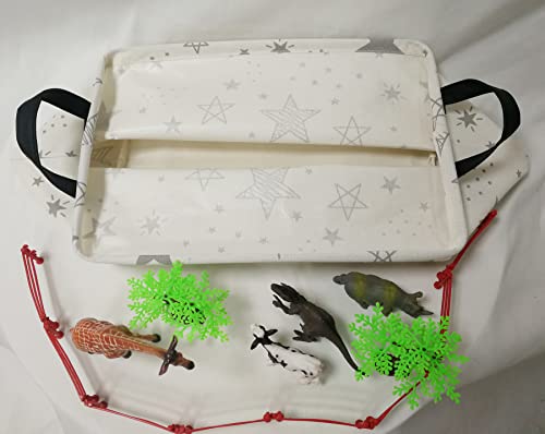 Image of Rectangle Gift Shelf Nursery Storage Basket Laundry Hamper Storage Box and Bins for Home Clothes with Handles