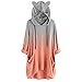 Produktbild iHENGH Damen Frauen langes Hülsen Steigungs Farben Katzen Ohr mit Kapuze Sweatshirt Pullover TopBlouse(Rosa, S)