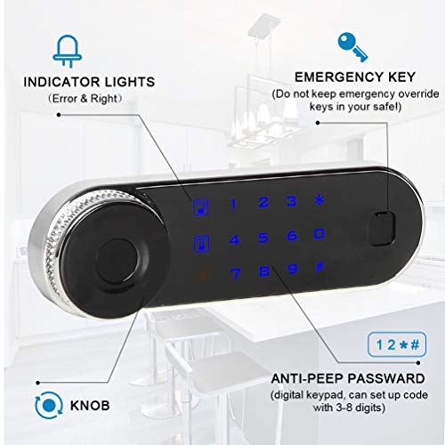 image for Lovndi Security Safe Box with Keypad 0.5 Cubic Feet, Digital Safe Elec