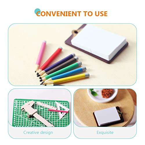 Ipetboom 1 Conjunto Brinquedos De Aprendizagem De Simulação Mini Material Escolar Mini Coisas Mesa D