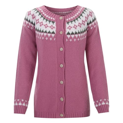 Gilet Fair Isle tricot chaud et confortable : gilet ouvert hiver