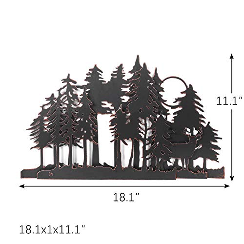 Asense Metal Wall Décor Black Metal Wall Art Panel Wall Sculptures For Indoor Outdoor Home Garden Decor #TOP5