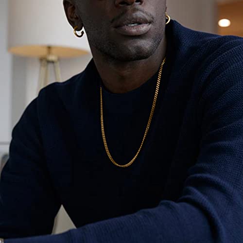 Mvmt Modern Chain Necklace | Lobster Clasp, Stainless Steel | Gold | Md-Lg #TOP2