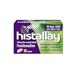 Histallay Hayfever & Allergy Relief Tablets, 30 Tablets, 120mg Fexofenadine, Antihistamine 24hr Relief, Acts Within 1hr, Relieves Hayfever, Pet, Dust and Mould Allergies