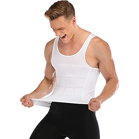 Mens Compression Shirt to Hide Gynecomastia Moobs Slimming Body Shaper Vest Cover