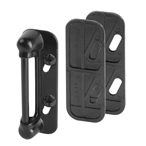 Image of Prime-Line K 5004 Aluminum Painted Black, Spring-Loaded Screen Door Strike Plate (Single Pack)