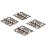Boat Broad Hinge | Aluminum Silver 1 1/2 X 1 1/4 Inch (Set of 4)