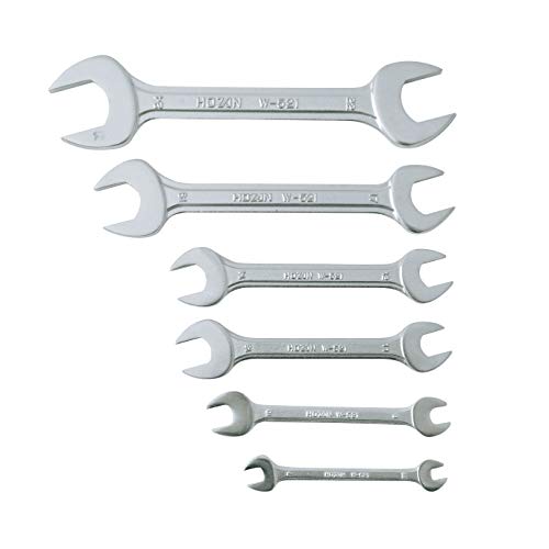 W521 by HOZAN Jeu de 6 clés plates double ouverture pour atelier