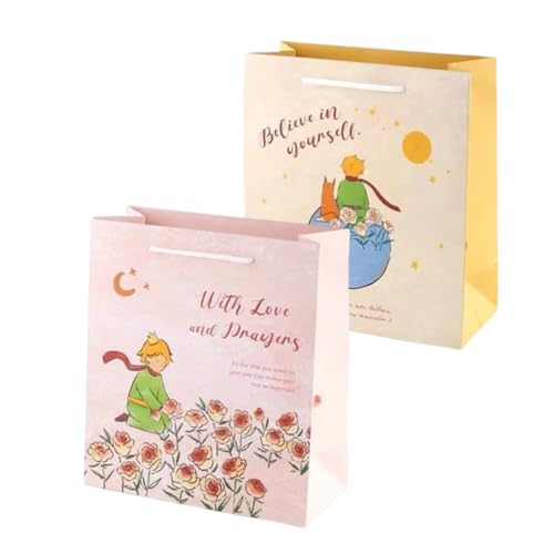 OUDQFCJ Sac Cadeau avec Anse 'Bienvenue au Monde' pour Naissance, Baby Shower, Fille ou Garçon - Papiers Cadeaux avec Papier de Soie Jaune (21x10x25cm)
