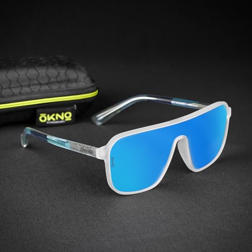 Image of Eyewearlabs OKNO | Polarized Over-Sized Unilens Rectangular Branded Stylish Sunglasses For Men & Women | 100% UV Protection Shades | Cricket Sports Cycling Driving | RYFT