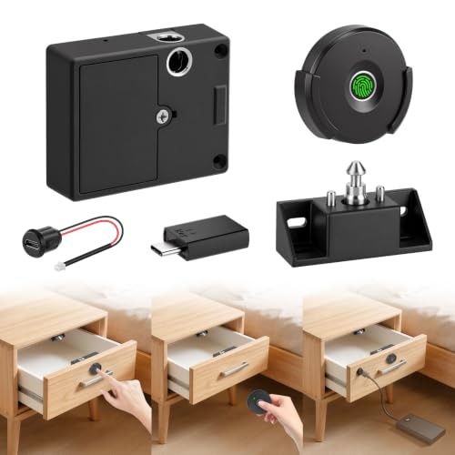 Fingerprint Remote Control Cabinet Lock Child Safety Lock No APP No Drill