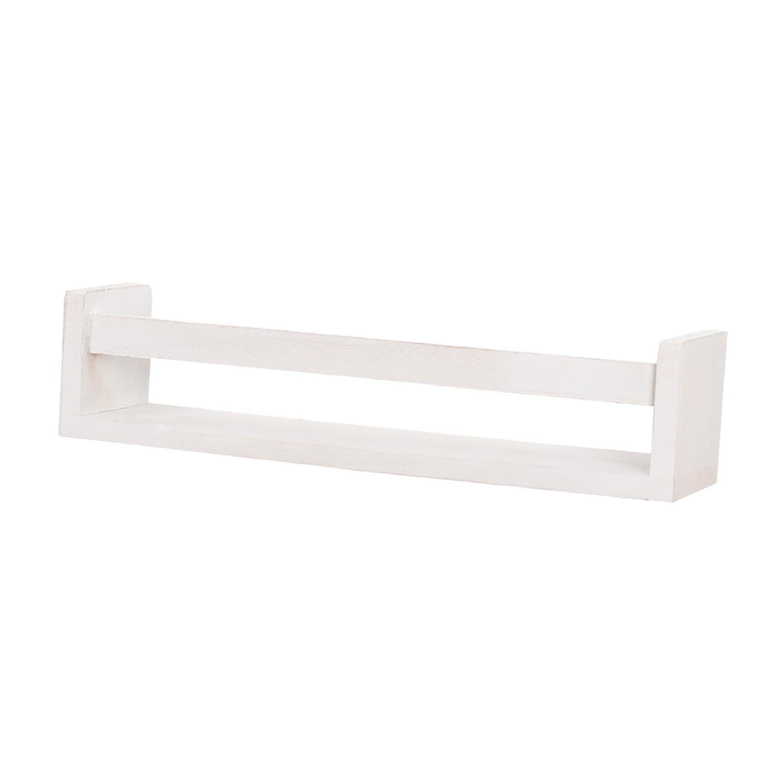 Alcxazs White Wooden Spice Rack Space Saving Hanging Multi, 42X10x11cm