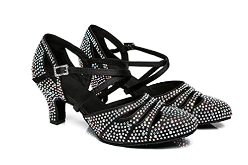 Chaussures de danse pour femme escarpins de mariage fermés paillettes strass soirée