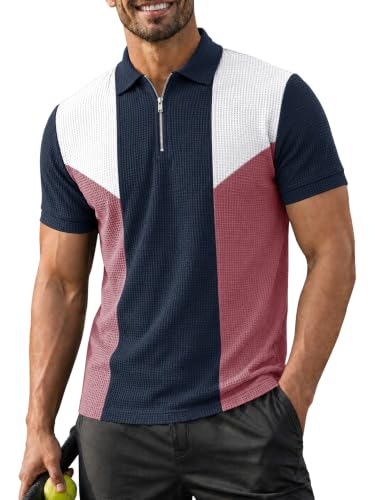 Image of EYEBOGLER Premium Textured Self-Design Half Sleeve Collar Polo T-Shirt for Men || Packs Also Available