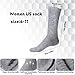 TIESOME 2 Pairs Socks Scrunch, Cotton White Tube Sock Women, Cozy Slouchy Casual Socks For Daily Wear, Sports (Gray + Black)
