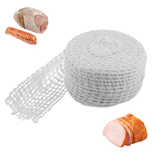 BOULESENM Filet Charcuterie Sechage, 5m Filet Alimentaire pour Roti,Sac a Jambon Séchage à Suspendre,Ficelle Alimentaire, filét Alimentairé pour Le Jambon la Saucisse Le Bœuf L'agneau