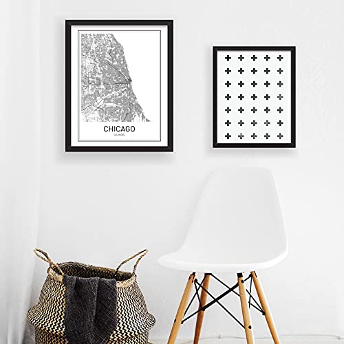 Chicago Print Map Of Chicago City Maps Chicago Map Print Map Art Print Black And White Map Illinois Map Wall Art Modern Cities Minimalist Map Art 8X10 Unframed #TOP3