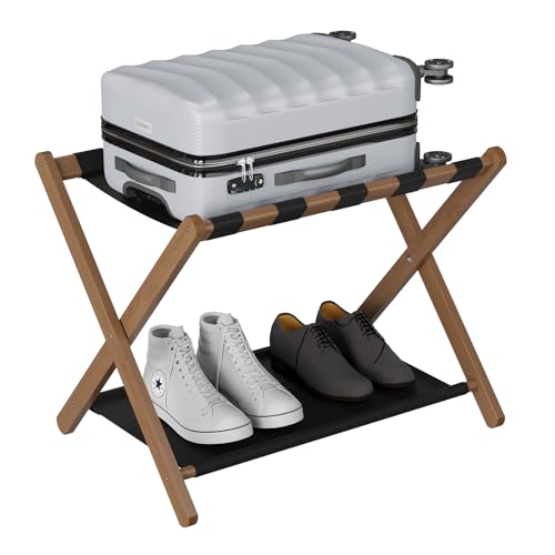 Smuxee CZXLJ202401008 Walnut Bamboo Luggage Rack thumb #8