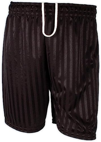 Men's Shorts Shadow Stripe Sports Shorts, Men Football PE Gym Shorts with Drawstring Used Unisex Indoor Outdoor Sports Cycling Football Short for Adults (UK, Alpha, M, 1, Black)