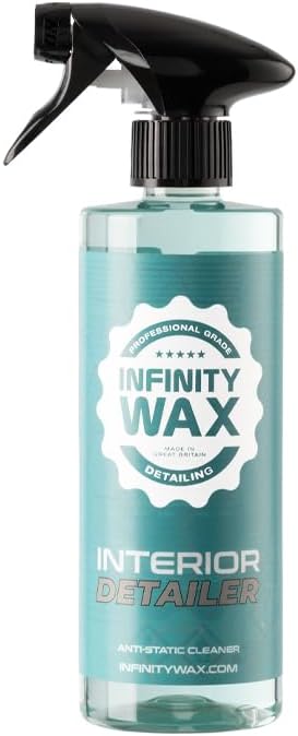 Infinity Wax Interior Detailer 500ml – Anti-Static Cleaner for Leather, Alcantara, Plastics & Screens, Refreshing Matte Finish, Lemon & Lime Scent, Easy to Use Car Interior Cleaning Spray